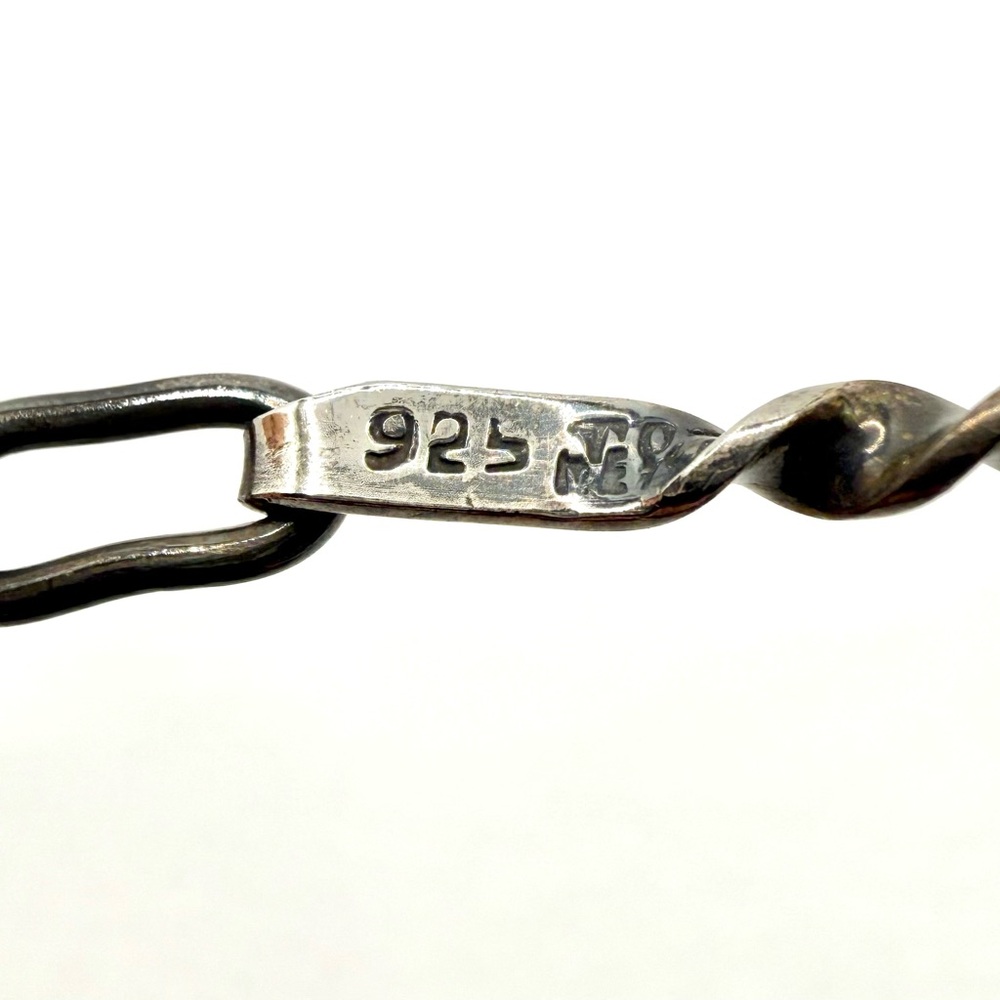 Vintage Mexican Sterling Silver Twisted Collar Necklace 925 Mid-Century Modern - Picture 11 of 11